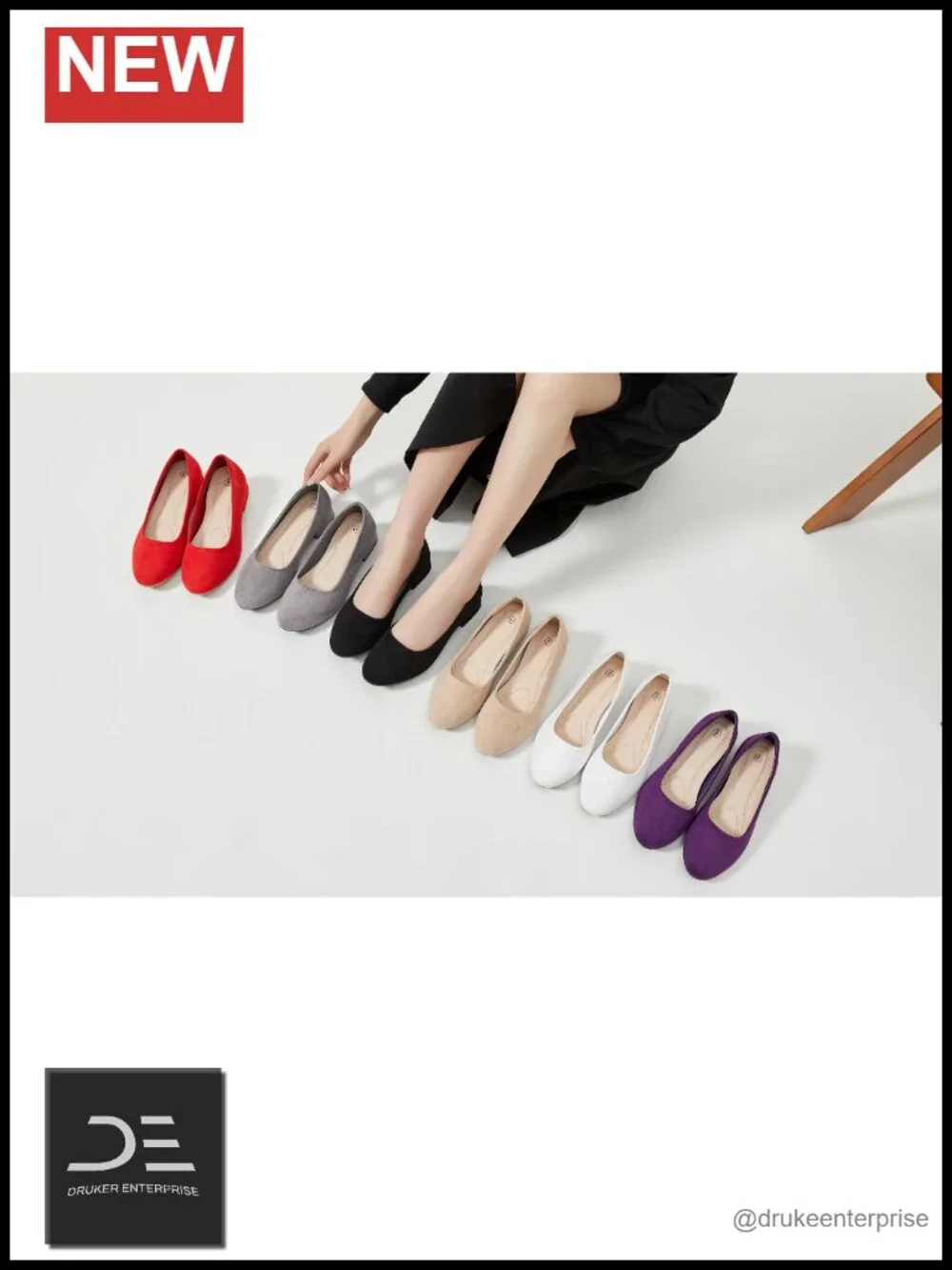 Faux Suede Chunky Heel Pumps - Comfortable Walking Shoes